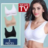 3PCS/lot Seamless Bra With Pads Plus Size Bras For Women Active Bra Wireless Brassiere Push Up Big Size Vest Wireless BH 5XL