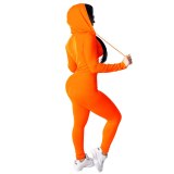 2pcs Jogging Suits For Women Winter Running Sets Casual Hoodies Zipper Top Sweat Pants Tracksuit Jogger Suits Female Sportswear