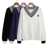 2020 casual Autumn winter V Neck Knitted Pullovers Women loose basic Sweater Solid Color Jumpers female sweater top