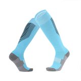 Sports Cycling Woman Men Compression Football Socks High For Sport Men's Cotton Yoga Long Towel Bottom Over Knee Stripe Socks