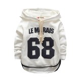 Boys sport clothes Autumn winter Cotton Letter 68 Coat Full Sleeve Hooded jacket Boy's Kids Children's Clothing Sweater