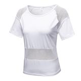 Women Girls Mesh Yoga Short Sleeve Loose Casual Running Fitness Exercises Clothes Quick Dry Breathable T-Shirt Sportswear Blouse