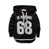 Boys sport clothes Autumn winter Cotton Letter 68 Coat Full Sleeve Hooded jacket Boy's Kids Children's Clothing Sweater