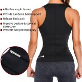 Women Waist Trainer Corset Zipper Vest Neoprene Body Shaper Cincher Tank Top with Adjustable Straps Waist Shapewear