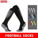 Sports Cycling Woman Men Compression Football Socks High For Sport Men's Cotton Yoga Long Towel Bottom Over Knee Stripe Socks