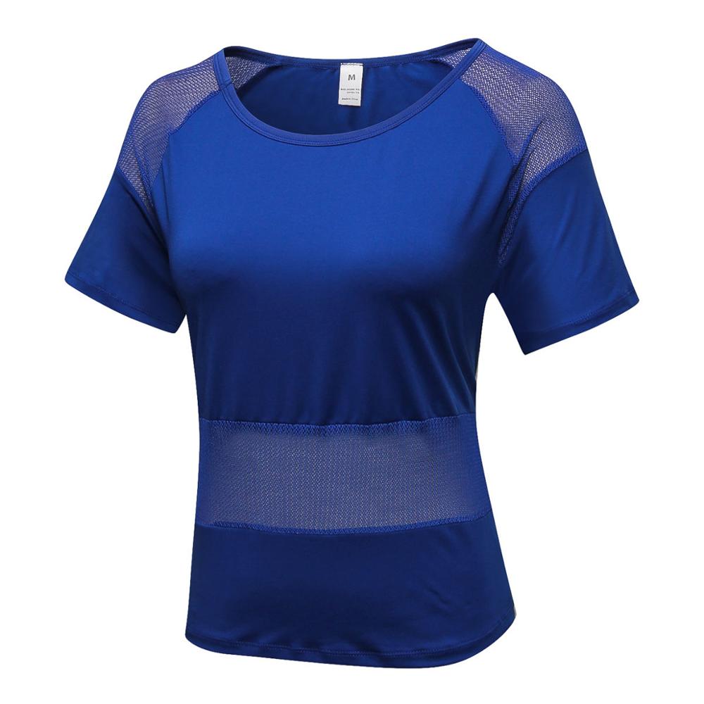 Women Yoga Shirts Loose Sport Tops Mesh Breathable Short Sleeve T-shirts  Forked Running Shirt Baggy Gym Fitness Tops Tees Female - AliExpress