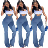 2020 Fashion Casual Sexy Solid Color Suspenders Zipper Jumpsuit Nightclub Pants Autumn 202005065277