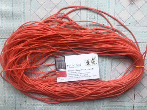 US$ 12.00 - Single Layers Hollow RUBBER Elastic 2.2mm Red-- NOT