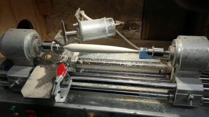 making fishing floats lathe