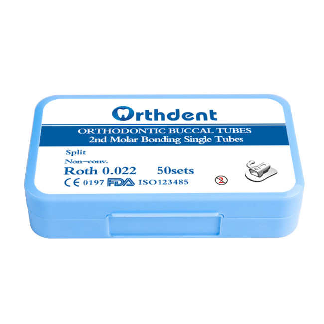 200Pcs Dental Orthodontic Buccal Tube Kit Split MBT&Roth 022/018 1st/2nd Molar Non-convertabble Bondable  Buccal Tubes
