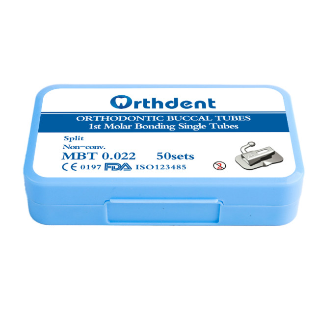 200Pcs Dental Orthodontic Buccal Tube Kit Split MBT&Roth 022/018 1st/2nd Molar Non-convertabble Bondable  Buccal Tubes