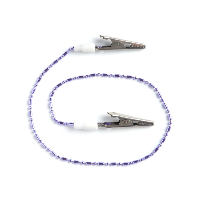 Dental Instrument Colorful Bib Clips Cord Napkin Holder Flexible Silicone / Stainless Steel