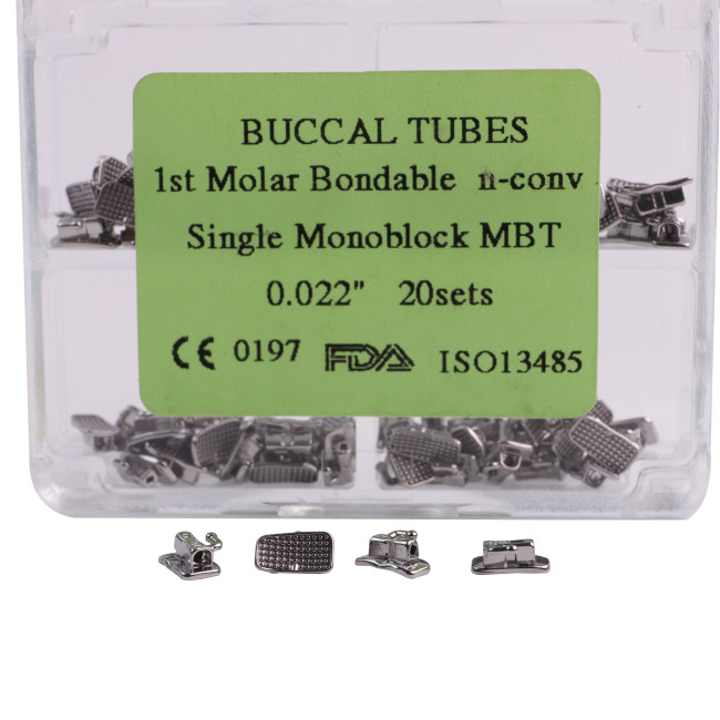 50set Dental Orthodontic 1st/2nd Molar Buccal Tubes MBT/Roth 022 Monoblock Bondable Non-convertable