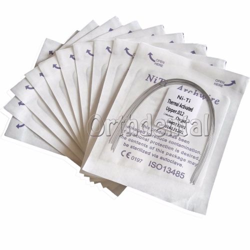 10Packs Dental Orthodontic Super Elastic Niti Heat Thermal Activated Round/ Rectangular Arch wire Ovoid Form