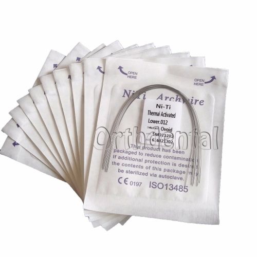 10Packs Dental Orthodontic Super Elastic Niti Heat Thermal Activated Round/ Rectangular Arch wire Ovoid Form