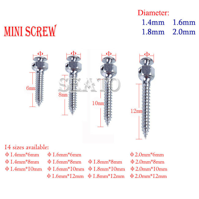 1Pcs Dental Orthodontic Self-Drilling Thread Micro Implants Screw Titanium Mini Screw