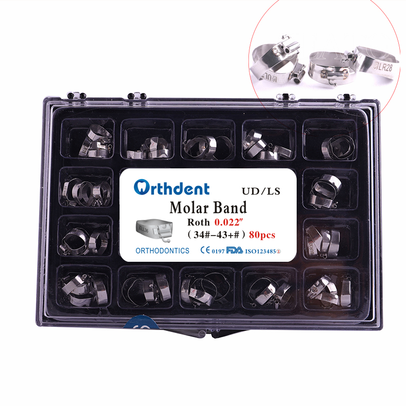 Dental Orthodontic 1st Molar Bands with Buccal Tubes MBT/ Roth 022 U2L1
