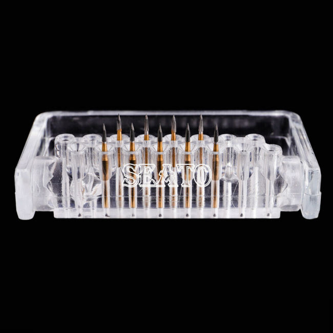 5PCS Clear Sterilizable Bur Dispenser Dental Plastic Bur Holder 16 slots