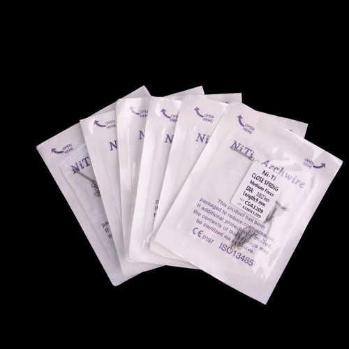 100pcs/10pack Dental Orthodontic Niti Alloy Closed Coil Spring  Light/ Medium Force 0.008/0.010/0.0012/0.014Inch * 6mm/9mm/12mm/15mm