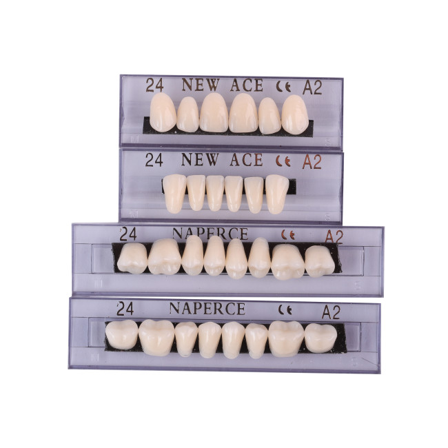 28Pcs/Box Dental Denture Acrylic Resin False Teeth A2 A3 22#-24# Choosable Upper And Lower Shade