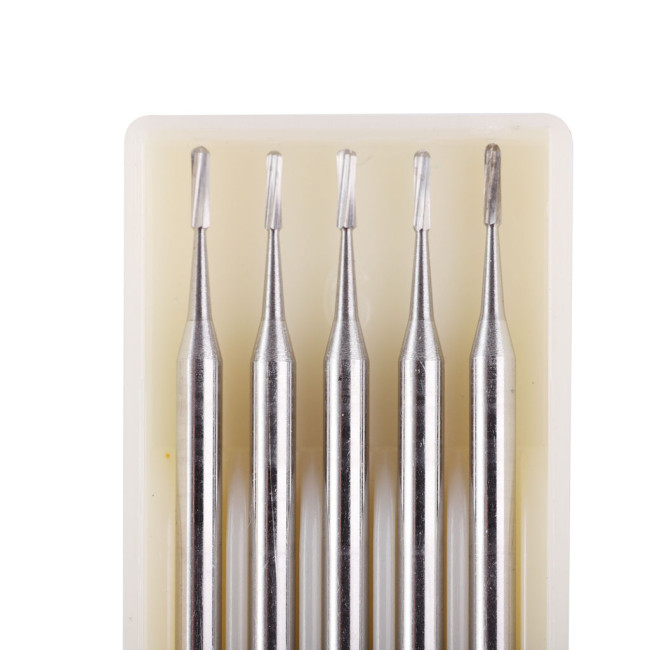 5PCS/Box Dental Trimming Straight Handpiece Carbide Burs HP557/558/701L/1156/1157/1557/1558