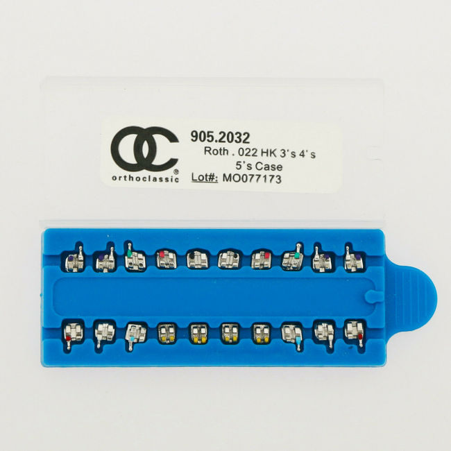 10Kits OC Brackets Dental Orthodontic Metal Brackets MIM Braces Mini MBT/Roth 022/018 Hooks 3-4-5