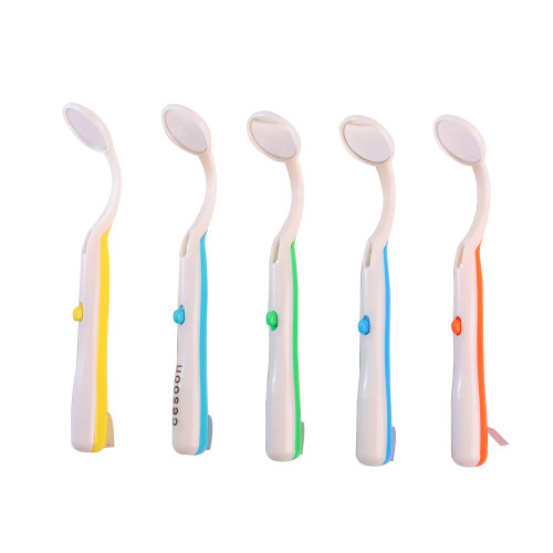 10pcs Dentl Bright Oral Mouth Mirror Light Reusable Mouth Mirror Dental With LED Clinic