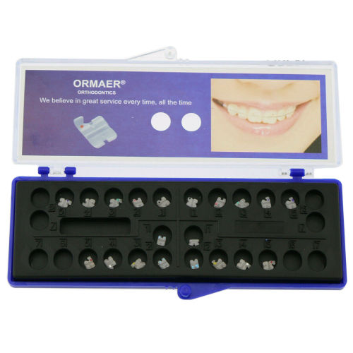 20Pcs/Box ORMAER Dental Orthodontic Ceramic Braces Brackets Roth/MBT 022 Hook 3-4-5