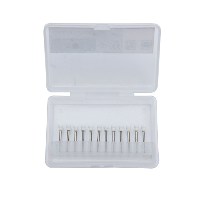 Orthdent 12Pcs/Box Dental White Stone Polishing FG Bur Drills Kits Aluminum Oxide RD1 Dentistry Lab Orthodontic Consumables Tools