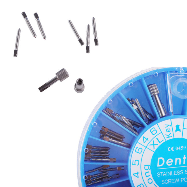 120 Pcs/Box Dental Endodontic Conical Screw Post Root Canal PinsGold Plated/Pure Titanium/Stainless Steel Dentist Tools instruments