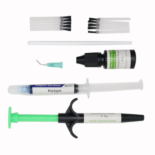 1Bag Dental Orthodontic Adhesive Set Light Cure Green Glue Mini Set Metal Ortho-Bonding System