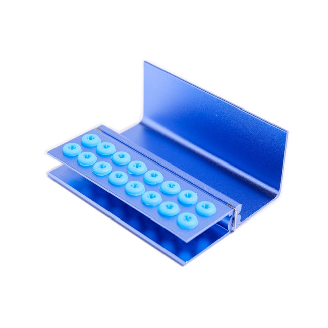 Dental Bur Block Holder 16 Holes Autoclavable Disinfection Box Sterilizer Fit for FG/RA/CA Burs Dentistry Lab Tools Instruments