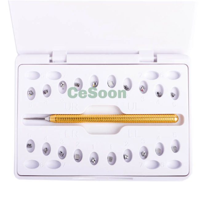 20Pcs Dental Self-Ligating Metal Bracket Braces Orthodontic Mini MBT/Roth Slot 0.022 Hook 3