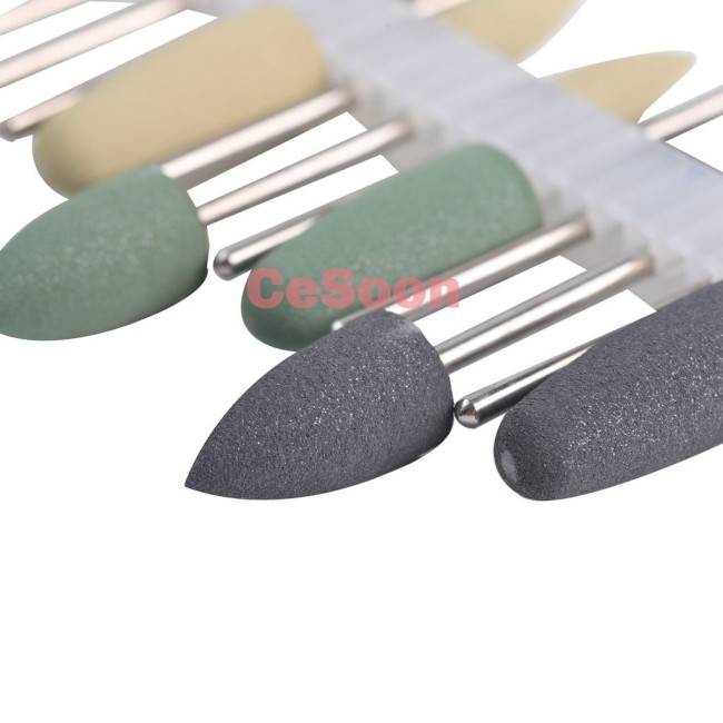 12Pcs Dental Silicon Polishing Polisher HP 0412/0312 Diamond Burs Resin Porcelain Composite Polishing Kit