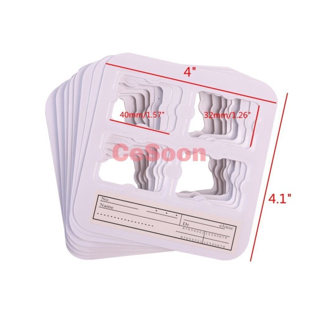 100Pcs Dental Clinic Universal X-Ray Film Mount Frame 2/4Holes For Clinic Record