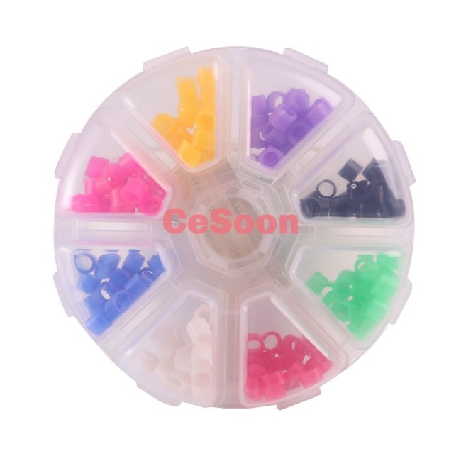 160Pc/Box Instrument Code Ring Band Autoclavable Medical Hygienist Grade Silicone Material Mixed Colors