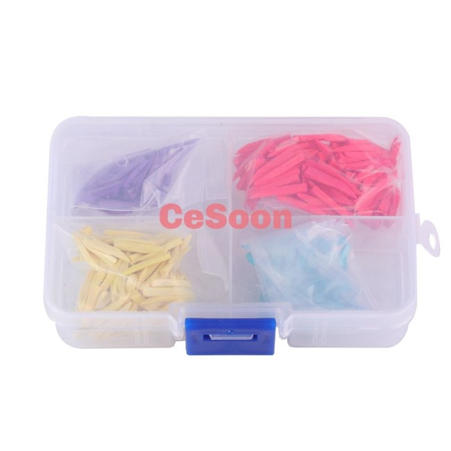 400Pc Dental Wooden Wedges Interdental Composite Fixing Restoration 3 Sizes 4 Colors Options
