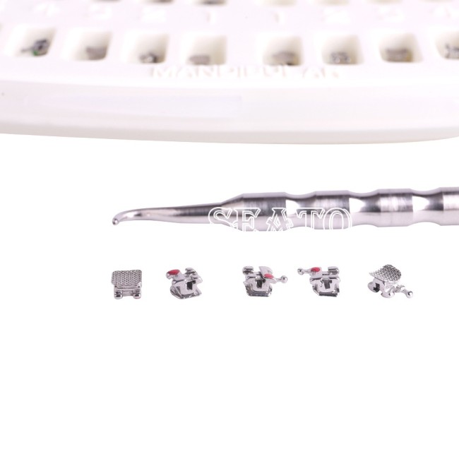 Dental Orthodontic Passive Self-Ligating Brackets Roth/MBT022 Hook3/Hook345 with Tool
