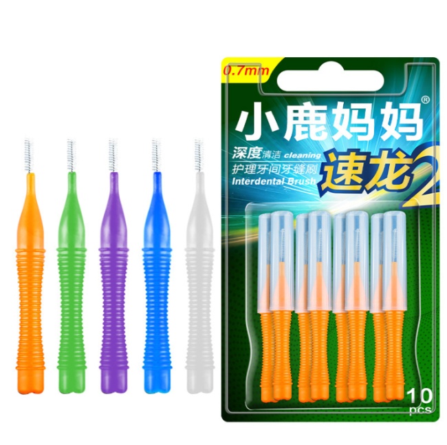 10Pcs Interdental Brush Floss Sticks Tooth Floss Head Toothpick Cleaning Brush