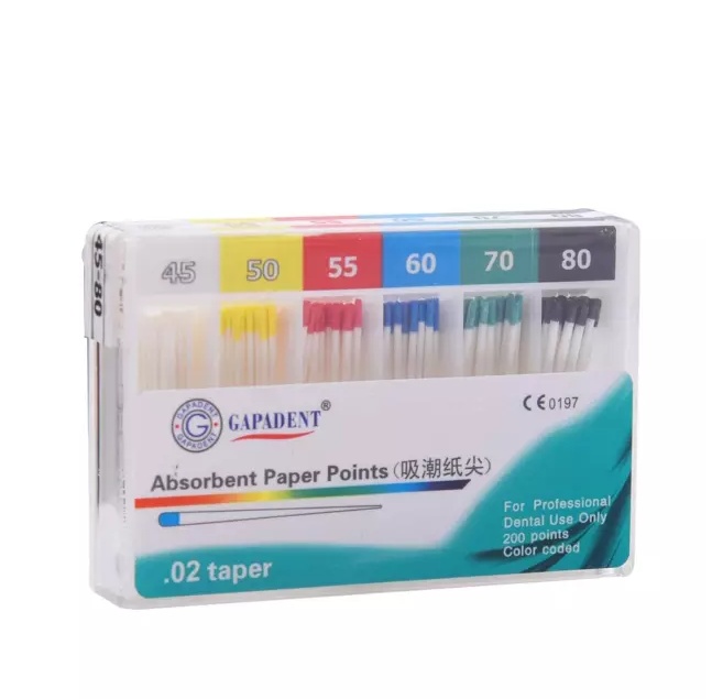 Dental Endo Tips Absorbent Paper Points 15-40# 45 -80# Gutta Percha Taper 0.02