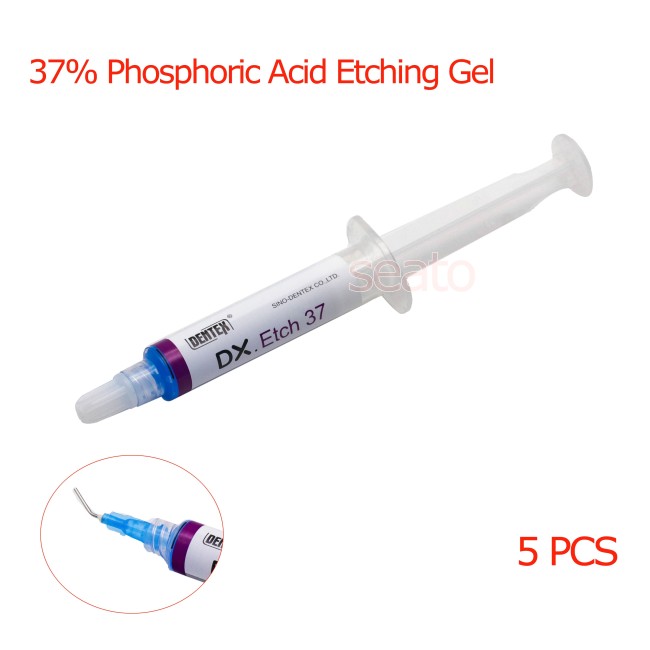 5 piezas Dentex Gel grabador dental 37% ácido fosfórico Gel de sílice 5ml herramientas dentales