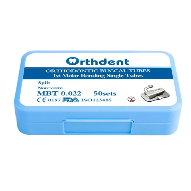 2 cajas 400 Uds tubos bucales de ortodoncia unión no convertible soldadura dividida 1er molar MBT Roth 022