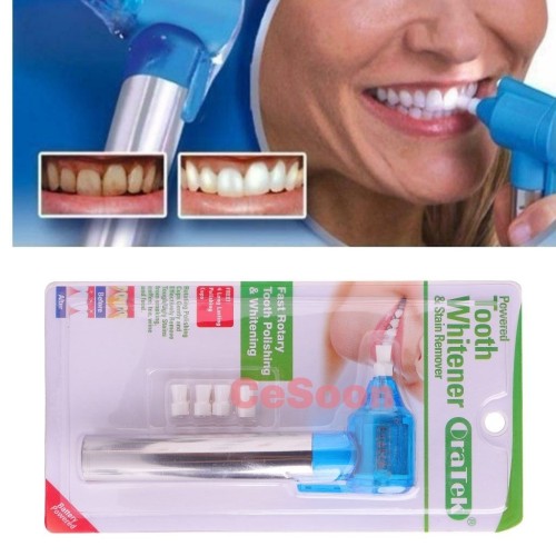 Oratek Teeth Polisher Stain Remover Whitener + Polishing Paste Mint Taste（20cups） & walterberry Taste（20 cups）