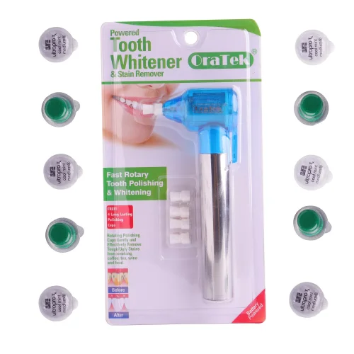 Oratek Teeth Polisher Stain Remover Whitener + Polishing Paste Mint Taste（20cups） & walterberry Taste（20 cups）