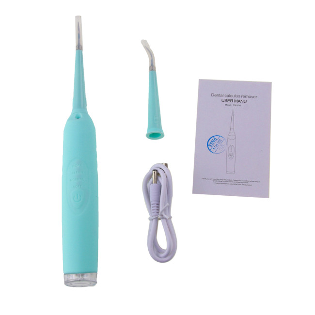Household Electric Ultrasonic Tooth Cleaner Teeth Stains Tartar Calculus Remover Whitening Dental Cleaner and 3pcs Dental Tools Kit