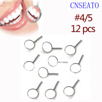 10Pcs Dental Mouth Mirror Replaceable dental mirror lens Stainless Steel Mirrors Tooth Glimpse Mouth Inspect Instrument Mouth Mirror Equipment  4# 5#