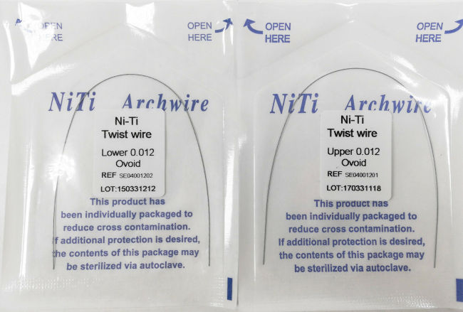 10Pack Dental Orthodontic Niti Twist Arch Wire Round Ovoid Form For Lingual Retainer Bracket Arch Wires