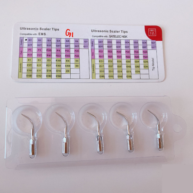 10Pcs Dental Scaler Tips G1--G7 Fit for EMS/WOODPECKER for Endo Treatment Instrument Equipment