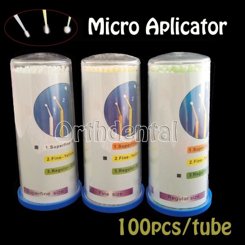 100Pcs/Set Dental Disposable Micro Brush Eyelash Eyelash Extension Dental Materials Micro Applicators