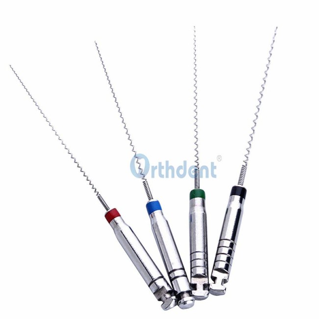 4Pcs Dental Rotary Paste Carriers Stainless Steel Engine #25-#40 21/25 Mm Root Canal File